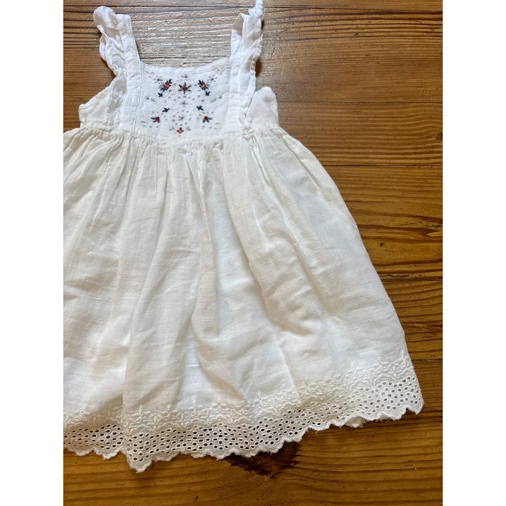 Old Navy Dress Kids White Boho Embroidered‎ Eyelet Lace SIZE 2T